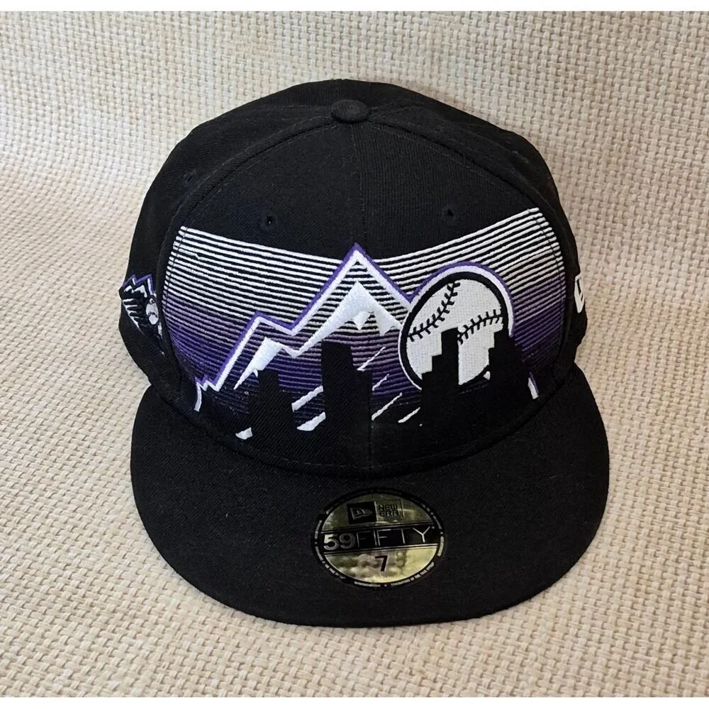 Colorado Rockies Limited Edition Black 59Fifty New Era 1/300 Baseball Cap Size 7